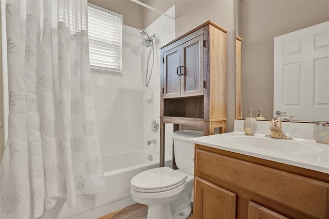 2313 Pesaro Cir, Ocoee, FL 34761 - bathroom with toilet, shower / bath combination with curtain, and vanity