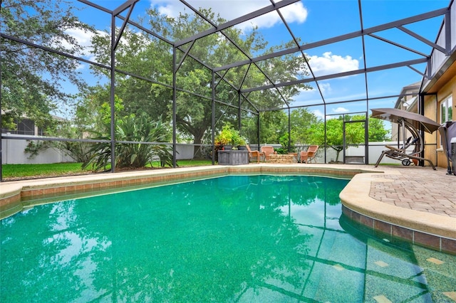 2313 Pesaro Cir, Ocoee, FL 34761 - outdoor pool featuring a patio area and a lanai