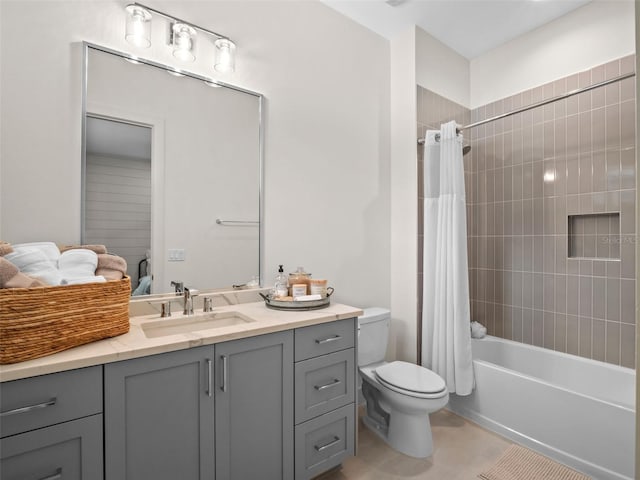 340 Lakeview Rd, Winter Garden, FL 34787 - full bathroom featuring vanity, shower / bath combination with curtain, and tile patterned floors