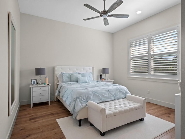 340 Lakeview Rd, Winter Garden, FL 34787 - bedroom featuring wood finished floors, ceiling fan, and recessed lighting