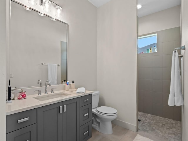 340 Lakeview Rd, Winter Garden, FL 34787 - bathroom featuring walk in shower, vanity, and tile patterned flooring