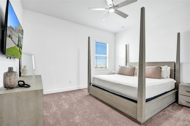 5609 Zestar Ln, Loxahatchee, FL 33470 - bedroom with carpet floors, baseboards, and ceiling fan