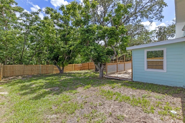 588 Hwy 630 E, Frostproof, FL 33843 - view of yard with a wooden deck