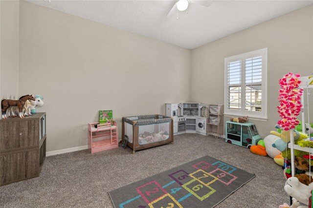 1113 Fieldstone Cir, Oviedo, FL 32765 - playroom with carpet flooring and a ceiling fan