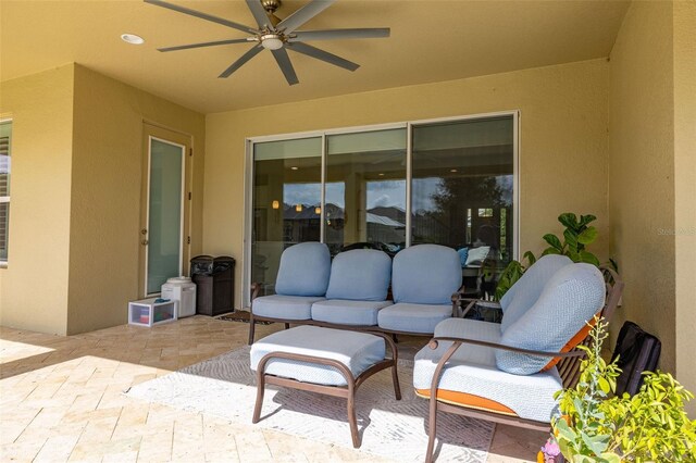 1113 Fieldstone Cir, Oviedo, FL 32765 - view of patio with ceiling fan