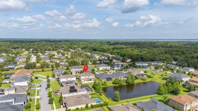 1113 Fieldstone Cir, Oviedo, FL 32765 - aerial perspective of suburban area with a large body of water
