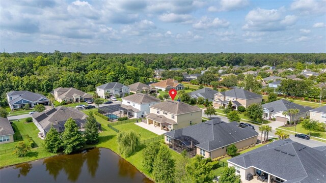1113 Fieldstone Cir, Oviedo, FL 32765 - aerial view of residential area with a nearby body of water