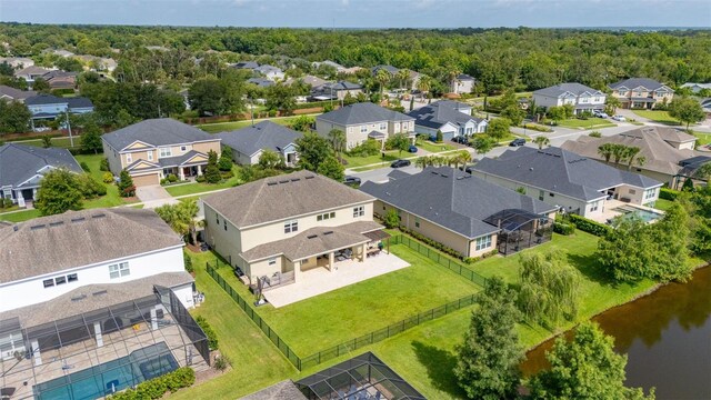 1113 Fieldstone Cir, Oviedo, FL 32765 - aerial view of residential area featuring a large body of water
