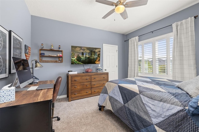 1113 Fieldstone Cir, Oviedo, FL 32765 - bedroom featuring carpet flooring, a desk, and a ceiling fan