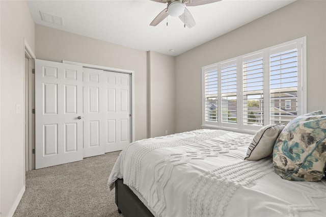 1113 Fieldstone Cir, Oviedo, FL 32765 - carpeted bedroom featuring a closet and a ceiling fan