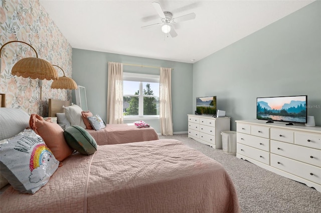 1113 Fieldstone Cir, Oviedo, FL 32765 - bedroom featuring light carpet and a ceiling fan