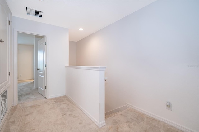 110 Claire Ln, Davenport, FL 33837 - hallway with an upstairs landing, carpet floors, baseboards, and recessed lighting