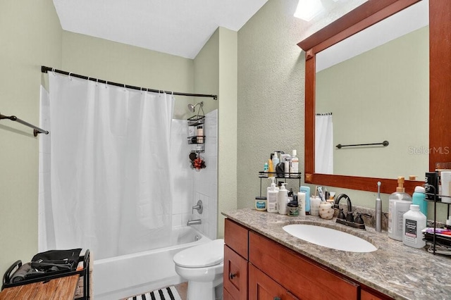 1321 Arbor Vista Loop Unit 301, Lake Mary, FL 32746 - full bath featuring vanity, shower / tub combo, and a textured wall