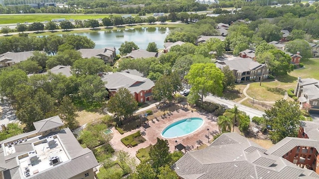 1321 Arbor Vista Loop Unit 301, Lake Mary, FL 32746 - aerial perspective of suburban area with a large body of water and a pool