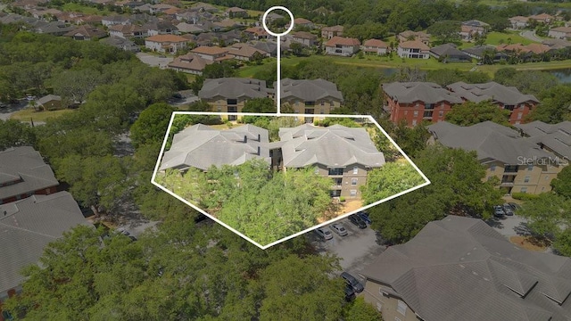 1321 Arbor Vista Loop Unit 301, Lake Mary, FL 32746 - aerial perspective of suburban area with property parcel outlined