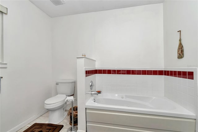40533 E 8th Ave, Umatilla, FL 32784 - full bathroom with a garden tub and tile patterned flooring