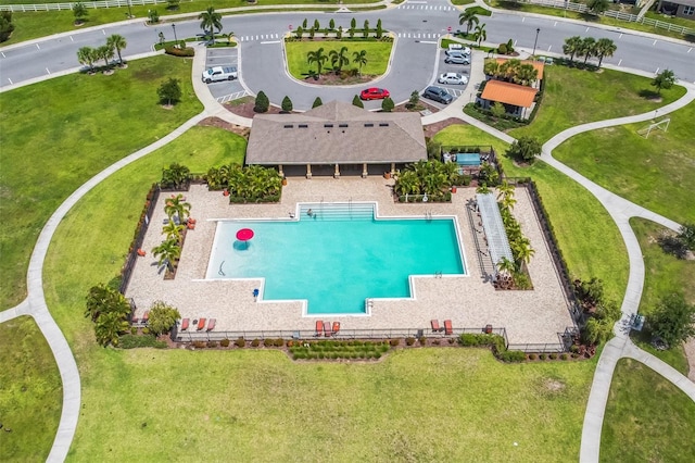 129 Eagleview Loop, Davenport, FL 33837 - bird's eye view of a pool area
