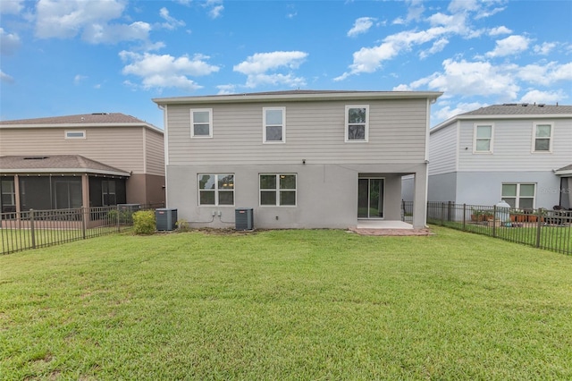 17044 Goldcrest Loop, Clermont, FL 34714 - rear view of house featuring stucco siding, cooling unit, and a patio