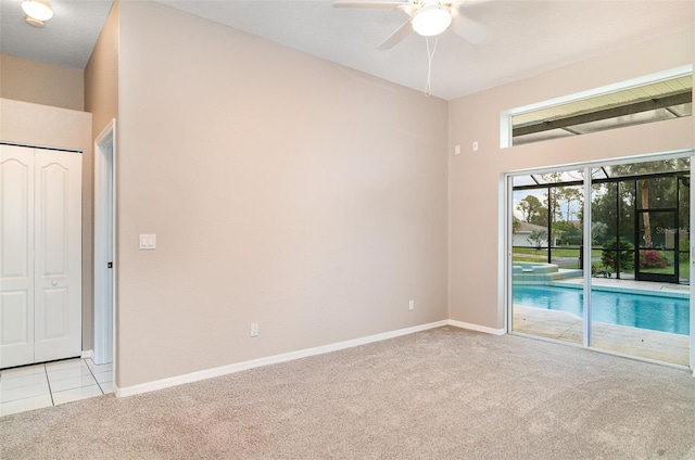 924 Texas St, Englewood, FL 34223 - unfurnished room featuring light colored carpet, ceiling fan, and baseboards