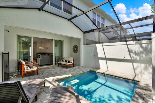 17441 Hidden Forest Dr, Clermont, FL 34714 - swimming pool featuring a patio and a lanai