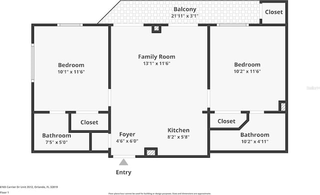 6165 Carrier Dr Unit 2605, Orlando, FL 32819 - floor plan / room layout