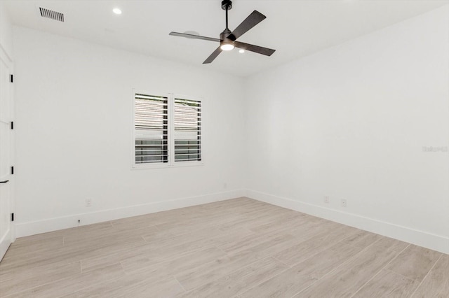 5199 Latrobe Dr, Windermere, FL 34786 - spare room with light wood finished floors, a ceiling fan, baseboards, and recessed lighting