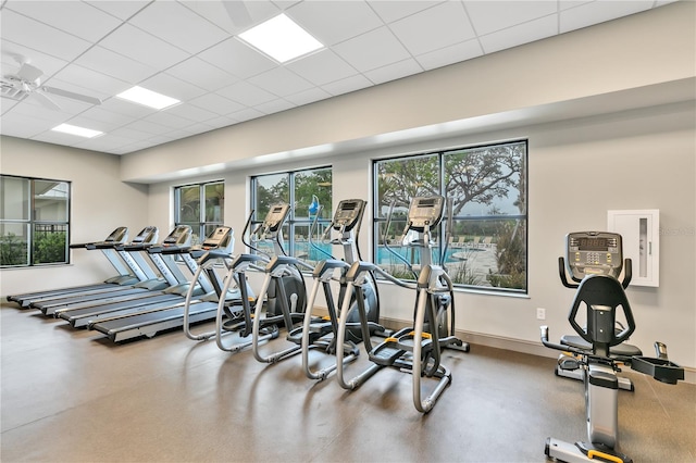 1845 Fulfillment Dr, Kissimmee, FL 34744 - workout area featuring a drop ceiling
