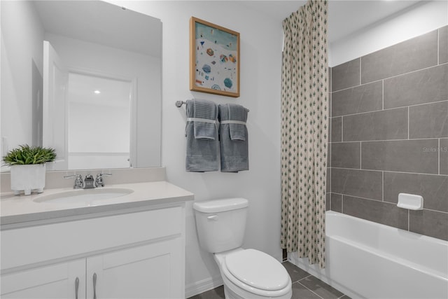 3345 Thicket St, Tavares, FL 32778 - full bath with toilet, vanity, washtub / shower combination, and tile patterned flooring