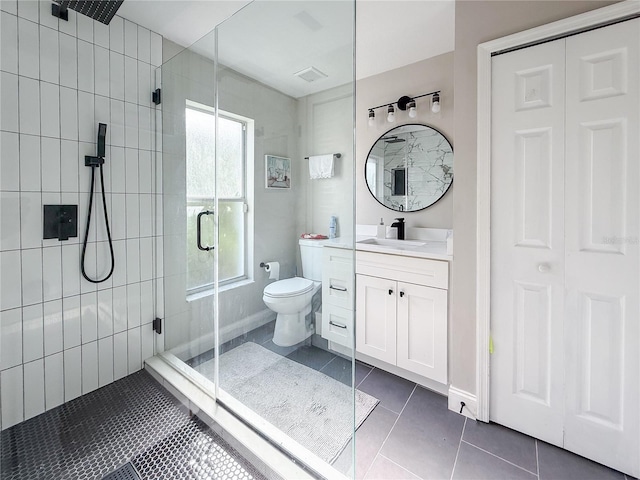 224 Hammock Dunes Pl, Orlando, FL 32828 - full bath featuring a stall shower, vanity, toilet, and tile patterned flooring