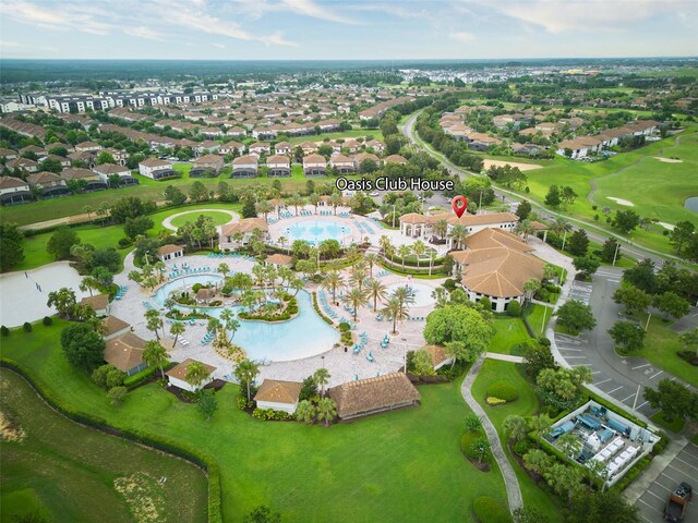 8961 Cabot Cliffs Dr, Davenport, FL 33896 - aerial view of residential area with a pool area and a local golf course
