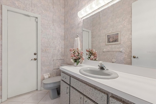 4026 S Lake Orlando Pkwy, Orlando, FL 32808 - half bath with vanity, toilet, and tile patterned floors