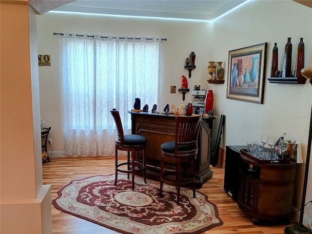 2474 Cimmaron Ash Way, Apopka, FL 32703 - indoor dry bar with light wood finished floors