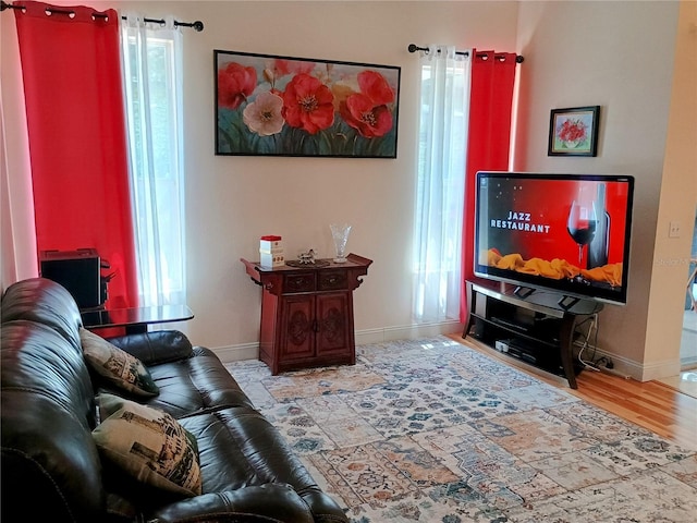2474 Cimmaron Ash Way, Apopka, FL 32703 - living area featuring healthy amount of natural light, baseboards, and wood finished floors
