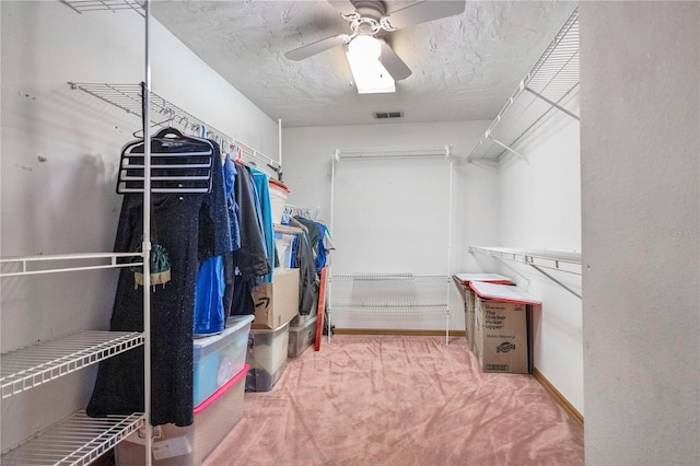 616 Magnolia St, Windermere, FL 34786 - walk in closet featuring carpet and ceiling fan