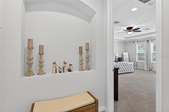 15318 Sandfield Loop, Winter Garden, FL 34787 - hallway with carpet flooring and recessed lighting
