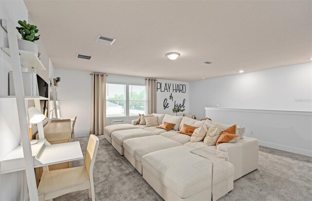 6005 Blue View Way, Saint Cloud, FL 34771 - living room with light colored carpet, recessed lighting, and baseboards