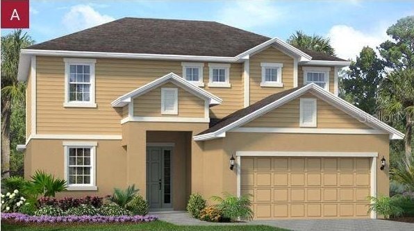 2256 Sirena Ln, Mount Dora, FL 32757 - traditional-style house featuring stucco siding, a garage, and driveway