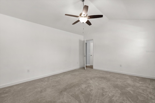 2751 Wentworth Pl, Cocoa, FL 32926 - carpeted empty room featuring ceiling fan and lofted ceiling