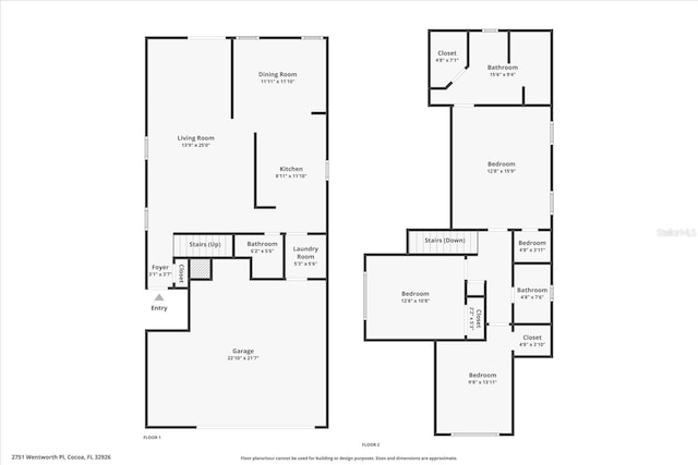 2751 Wentworth Pl, Cocoa, FL 32926 - view of room layout
