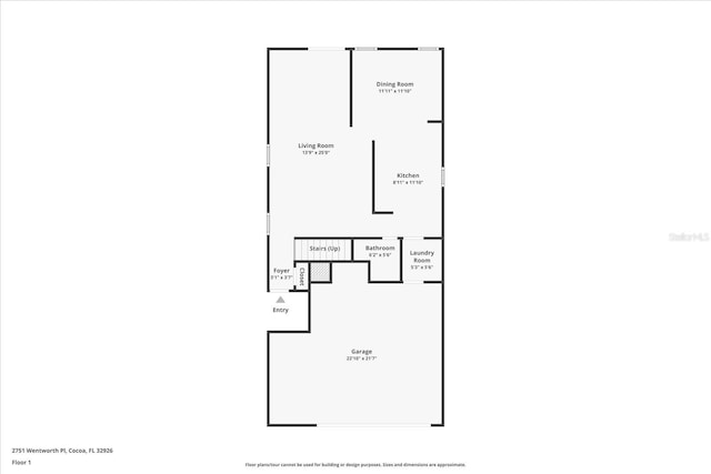 2751 Wentworth Pl, Cocoa, FL 32926 - view of property floor plan