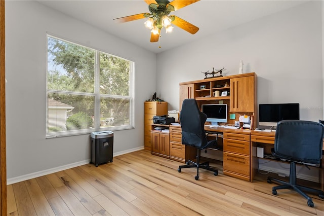 2696 Clearview St, Clermont, FL 34711 - office space with light wood-style floors and a ceiling fan