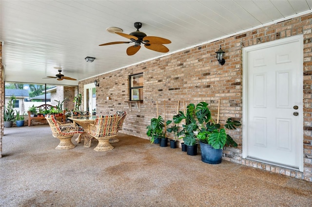 1778 Woodcrest Ln, Deland, FL 32720 - view of patio / terrace with ceiling fan and outdoor dining space