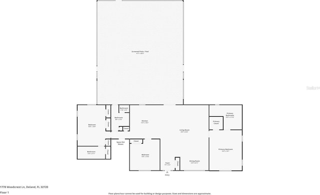 1778 Woodcrest Ln, Deland, FL 32720 - view of property floor plan