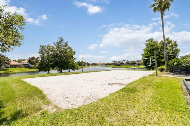 11322 Rapallo Ln, Windermere, FL 34786 - view of home's community featuring volleyball court, a water view, and a yard