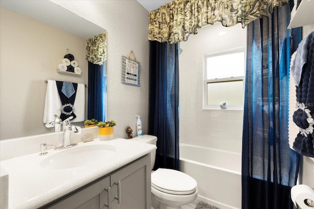 9020 SE 42nd Ct, Ocala, FL 34480 - full bathroom with vanity and shower / bathtub combination with curtain