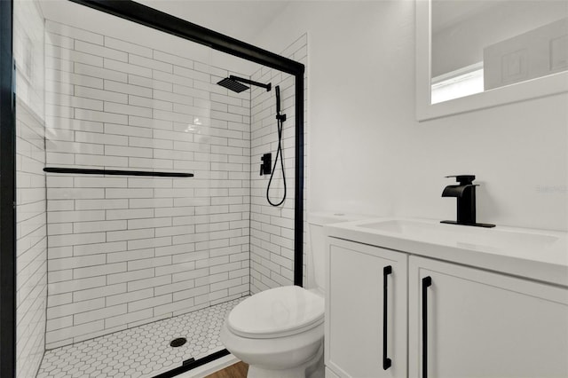 324 James Pl, Saint Cloud, FL 34769 - bathroom featuring a shower stall, toilet, and vanity