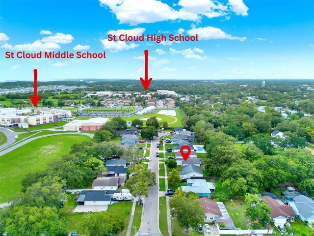 324 James Pl, Saint Cloud, FL 34769 - aerial perspective of suburban area