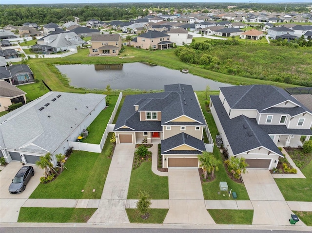 7163 Talamore Dr, Wesley Chapel, FL 33545 - aerial perspective of suburban area with a nearby body of water