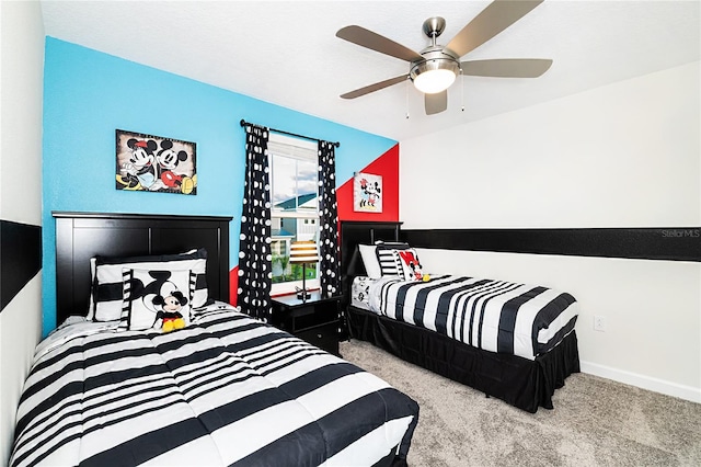 9106 Cut Shot Dr, Winter Garden, FL 34787 - bedroom featuring carpet floors, baseboards, and a ceiling fan