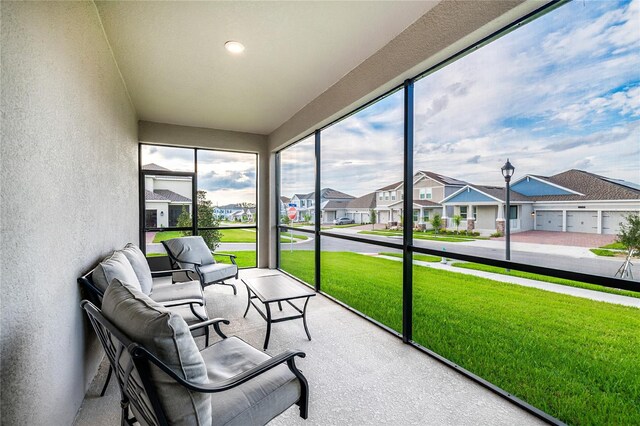 9106 Cut Shot Dr, Winter Garden, FL 34787 - sunroom / solarium with a residential view